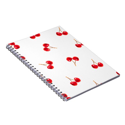 Vivid Cherry Pattern Notizblock (Rechte Seite)