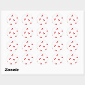 Vivid Cherry Pattern Runder Aufkleber (Blatt)