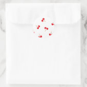 Vivid Cherry Pattern Runder Aufkleber (Tasche)