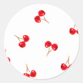 Vivid Cherry Pattern Runder Aufkleber (Vorderseite)