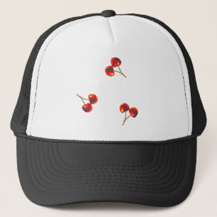 Vivid Cherry Pattern Trucker Hat Truckerkappe