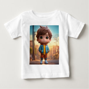 Vivid Chibi Boy: Ein fotorealistisches Meisterwerk Baby T-shirt