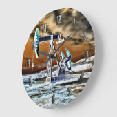 Vivid Color Pumpjack Uhr (mit Zahlen) (Winkel)