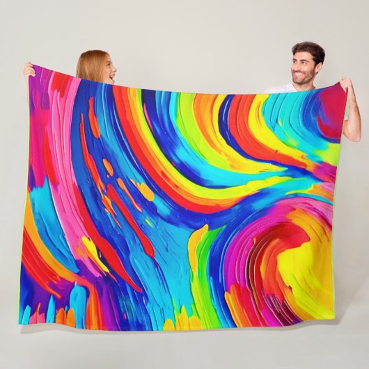 Vivid Color Vortex Fleecedecke (Beispiel)