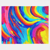 Vivid Color Vortex Fleecedecke (Vorderseite (Horizontal))