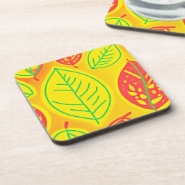 Vivid Colorful Blätter Piazza della Riforma Getränkeuntersetzer