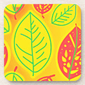 Vivid Colorful Blätter Piazza della Riforma Getränkeuntersetzer (Vorderseite)