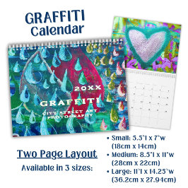 Vivid Colorful Graffiti Street Art Photography - Kalender