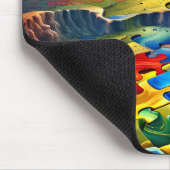 Vivid Colors Autism Mama Mousepad (Ecke)