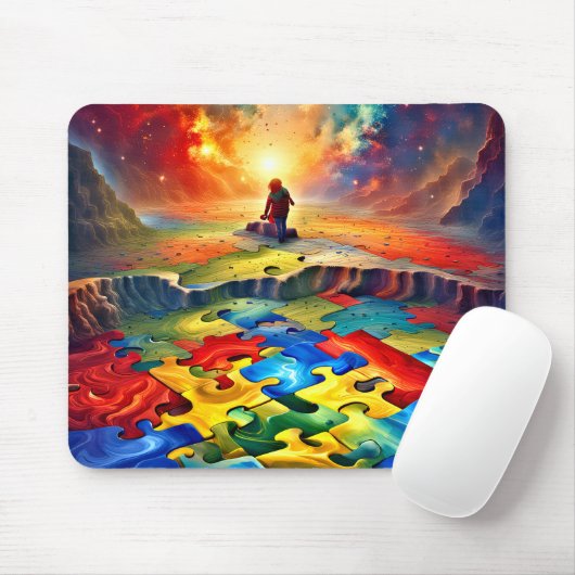 Vivid Colors Autism Mama Mousepad (Mit Mouse)