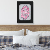 Vivid Contrast: Modern Geometric Abstract Print Leinwanddruck (Insitu (Schlafzimmer))