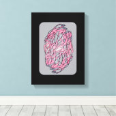 Vivid Contrast: Modern Geometric Abstract Print Leinwanddruck (Insitu (Holzboden))