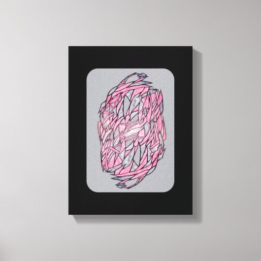 Vivid Contrast: Modern Geometric Abstract Print Leinwanddruck (Vorderseite)