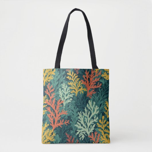Vivid Coral Forest - Tote Bag Tasche (Vorderseite)