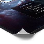 Vivid Customizable Aries Zodiac Sign Poster (Ecke)