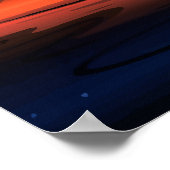 Vivid Dark Sunburst Beach Sky Poster (Ecke)