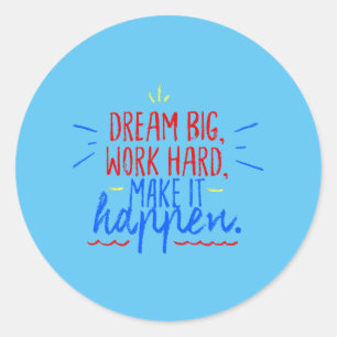 "Vivid Dreams: Ambition in Farbe" Runder Aufkleber