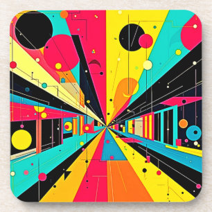 Vivid Dreams: Eine Neon Odyssey Getränkeuntersetzer