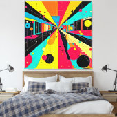 Vivid Dreams: Eine Neon Odyssey Leinwanddruck (Insitu (Schlafzimmer))