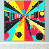 Vivid Dreams: Eine Neon Odyssey Leinwanddruck (Insitu (Holzboden))