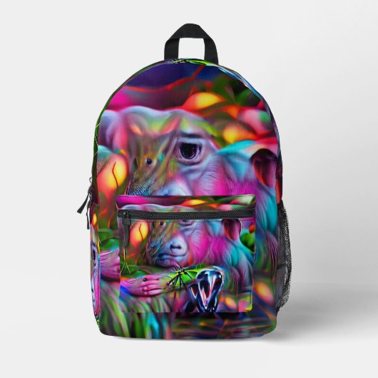 Vivid Dreamscape: Agrizoophobia Bedruckter Rucksack (Vorderseite)