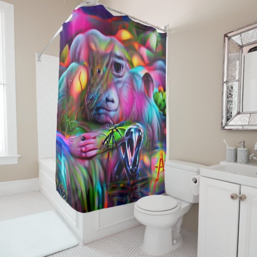 Vivid Dreamscape: Agrizoophobia Duschvorhang (Beispiel)