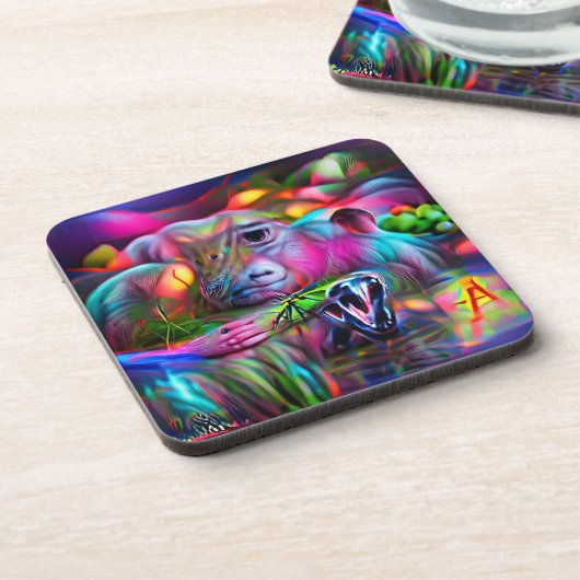 Vivid Dreamscape: Agrizoophobia Getränkeuntersetzer (Linke Seite)