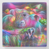 Vivid Dreamscape: Agrizoophobia Steinuntersetzer (Vorderseite)