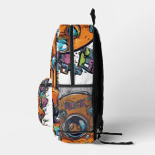 Vivid Drive: Orange Car Adventure Bedruckter Rucksack (Rechts)