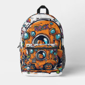 Vivid Drive: Orange Car Adventure Bedruckter Rucksack (Vorderseite)