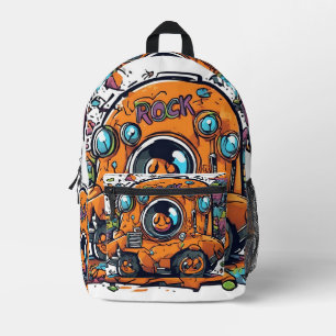 Vivid Drive: Orange Car Adventure Bedruckter Rucksack