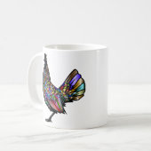 Vivid Eclectic Beautiful Rooster Kaffeetasse (Vorderseite Links)