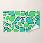 Vivid Elegance Blätter Muster Badhandtuch Set (Handtuch)