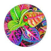 Vivid Elegance Blätter Muster Schneidebrett (Vorderseite)