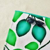 Vivid Elegance Blätter Muster Strandtuch (Beispiel)