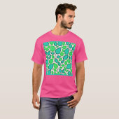Vivid Elegance Blätter Muster T-Shirt (Vorne ganz)