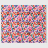 Vivid Ernte: Ein Abstraktes Fruchtmuster Geschenkpapier (Flach)