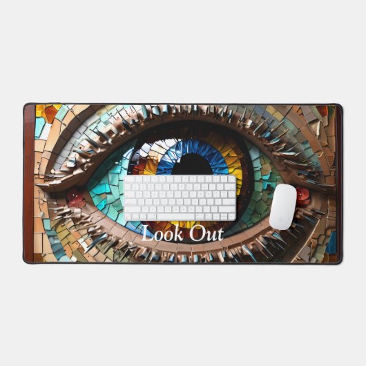 Vivid Eye gestanztes Glas Mosaik Schreibtischunterlage (Tastatur & Maus)