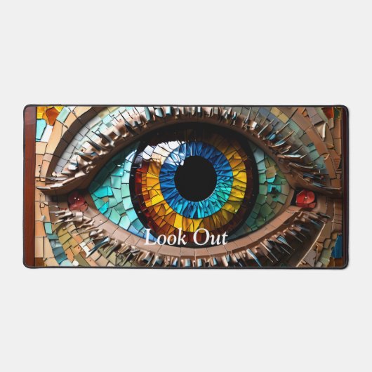 Vivid Eye gestanztes Glas Mosaik Schreibtischunterlage (Vorderseite)