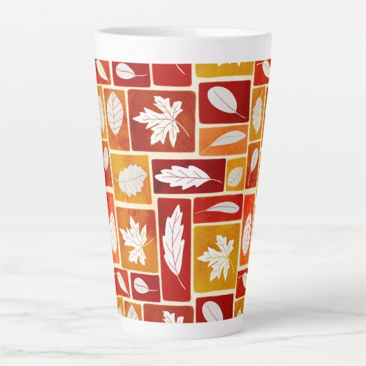 Vivid Fall Block Leaf Hochkaffeemaschine Tasse dru (Vorderseite)