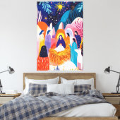 Vivid Fauvist Vision der Adoration Hirten Leinwanddruck (Insitu (Schlafzimmer))