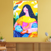 Vivid Fauvist Vision der Mona Lisa Leinwanddruck (Insitu (Wohnzimmer))