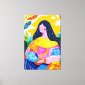 Vivid Fauvist Vision der Mona Lisa Leinwanddruck (Vorderseite)