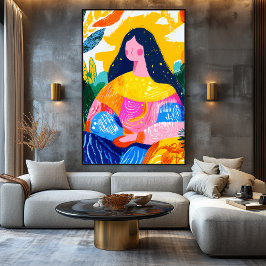 Vivid Fauvist Vision der Mona Lisa Leinwanddruck