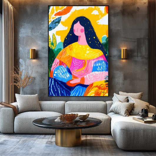 Vivid Fauvist Vision der Mona Lisa Leinwanddruck