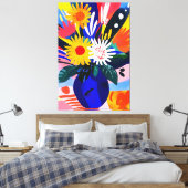 Vivid Fauvist Vision der Sonnenblumen Leinwanddruck (Insitu (Schlafzimmer))