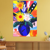 Vivid Fauvist Vision der Sonnenblumen Leinwanddruck (Insitu (Wohnzimmer))
