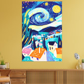 Vivid Fauvist Vision der Sternennacht Leinwanddruck (Insitu (Wohnzimmer))