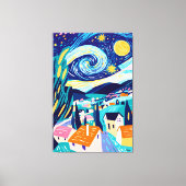 Vivid Fauvist Vision der Sternennacht Leinwanddruck (Vorderseite)