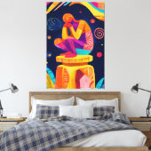 Vivid Fauvist Vision des Denkers Leinwanddruck (Insitu (Schlafzimmer))